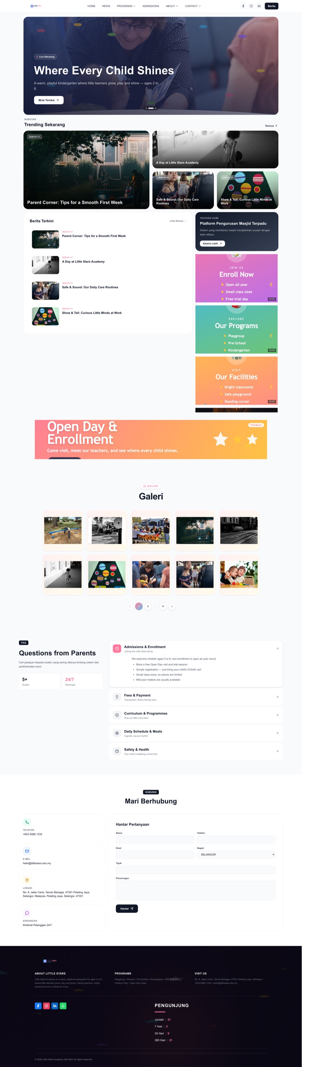 Early education demo site: Where Every Child Shines